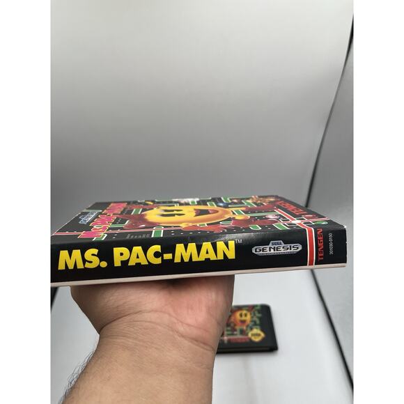 Ms. Pac-Man (Sega Genesis, 1991) Complete CIB Tested Cardboard Box - Picture 6 of 9